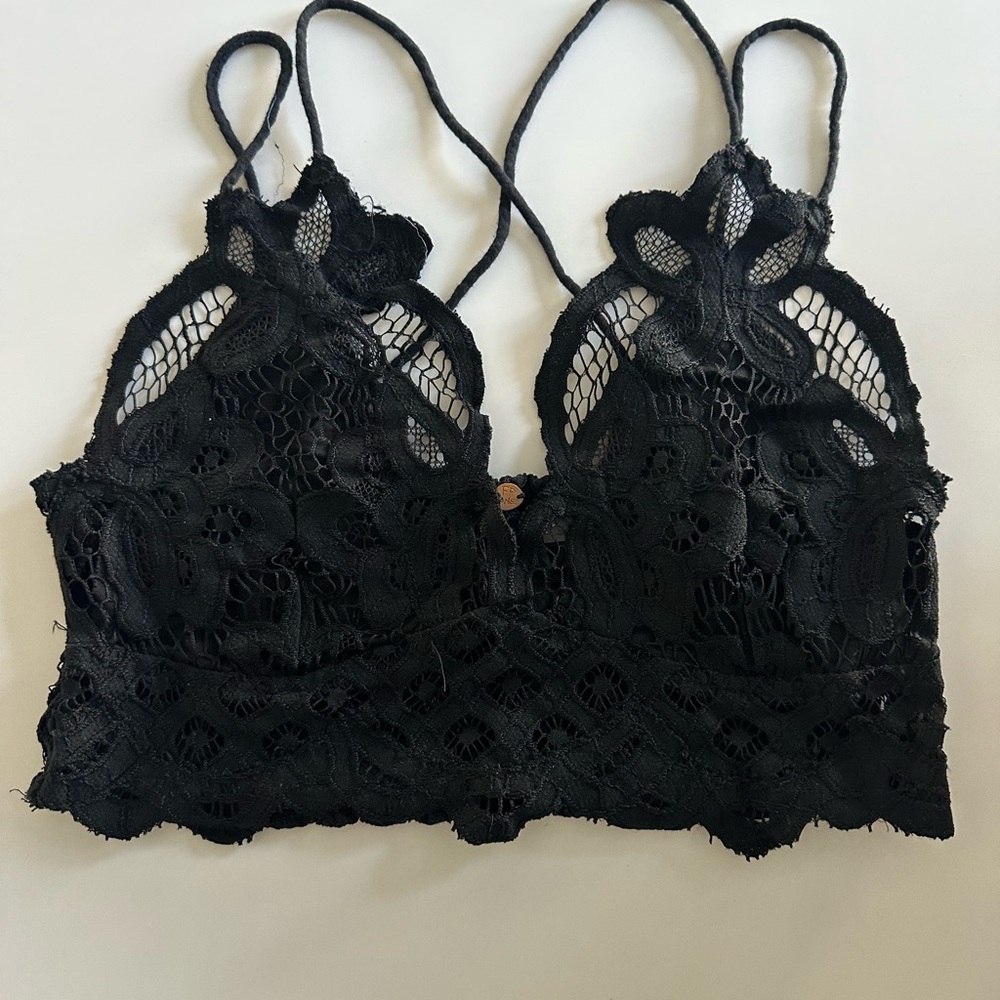 Black Lace Bralette free people gently used small